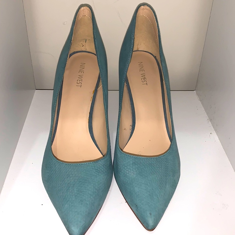 Low blue heels